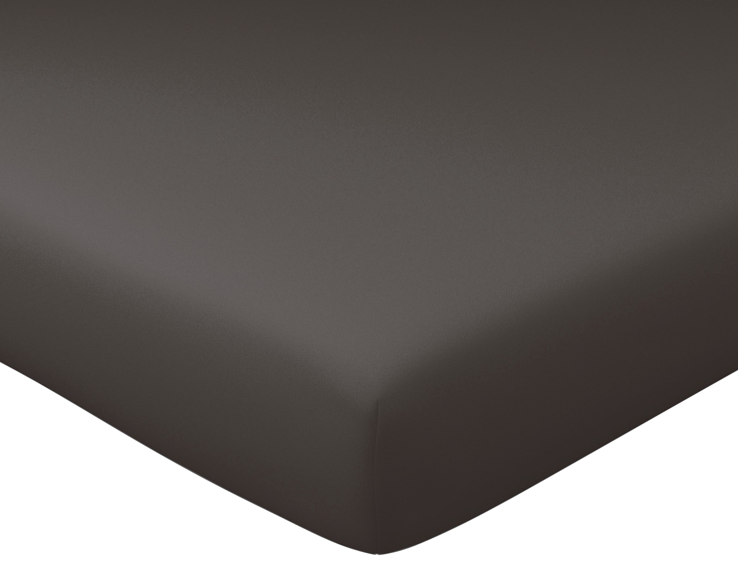 Drap-housse 90x190 en percale de coton gris souris (photo) Drap-housse 90x190 en percale de coton gris souris