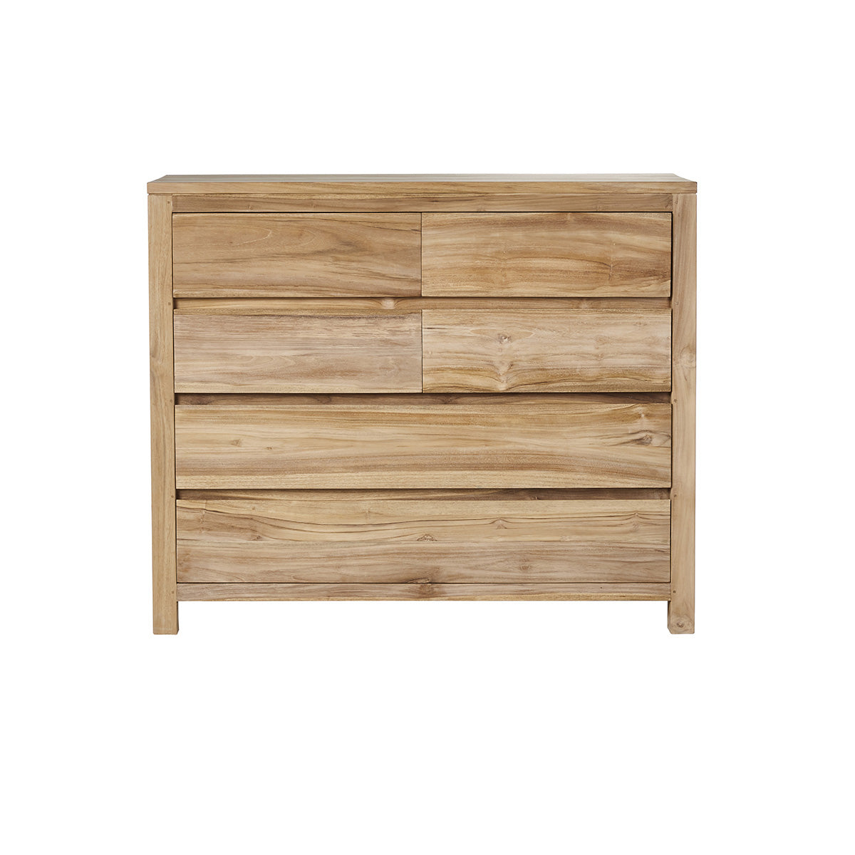 Commode en bois de teck 6 tiroirs
