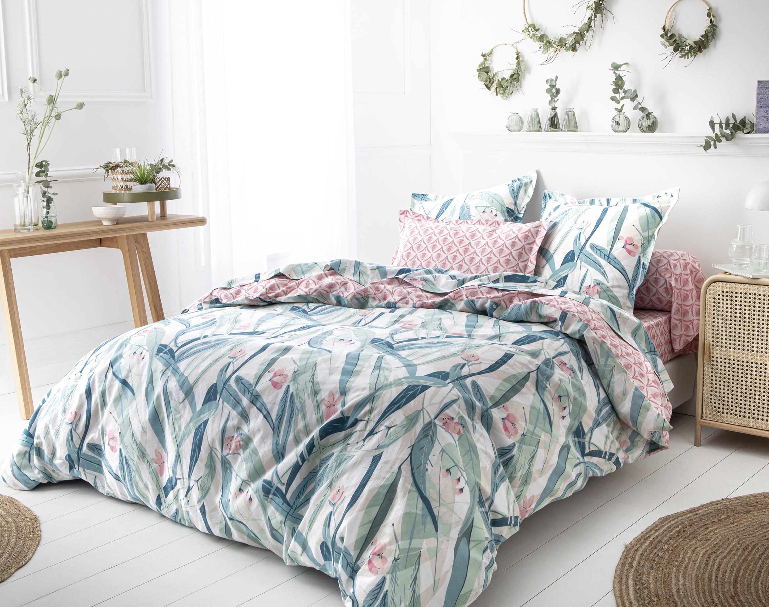 Housse de couette 200x200 en coton multicolore