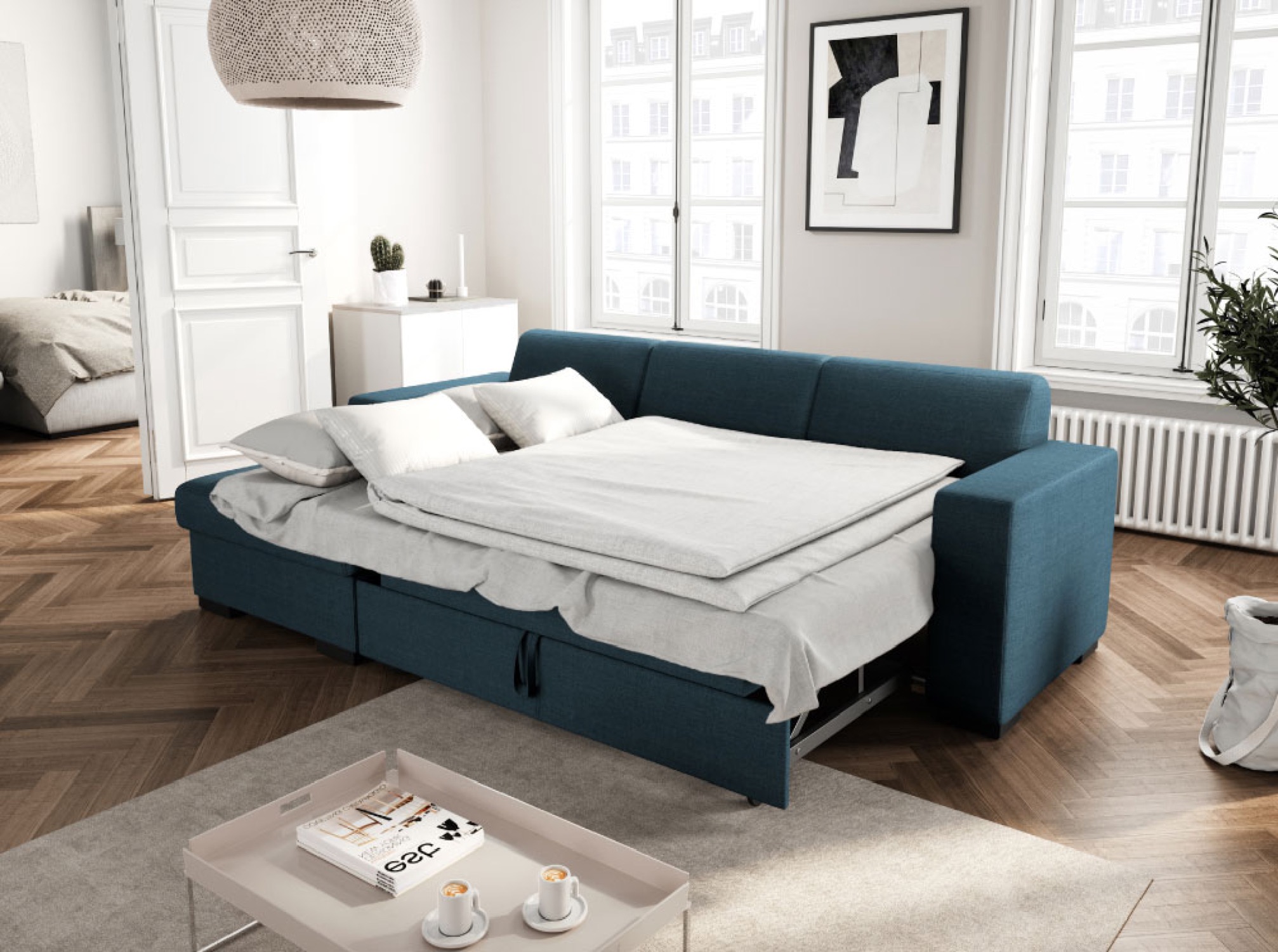 fuji - Canapé convertible Bleu - Vue supplémentaire 2