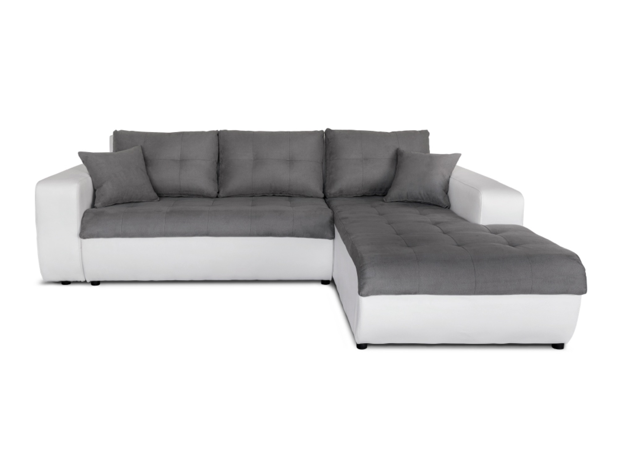 Canapé d'angle 4 places Blanc Simili Moderne Confort Promotion