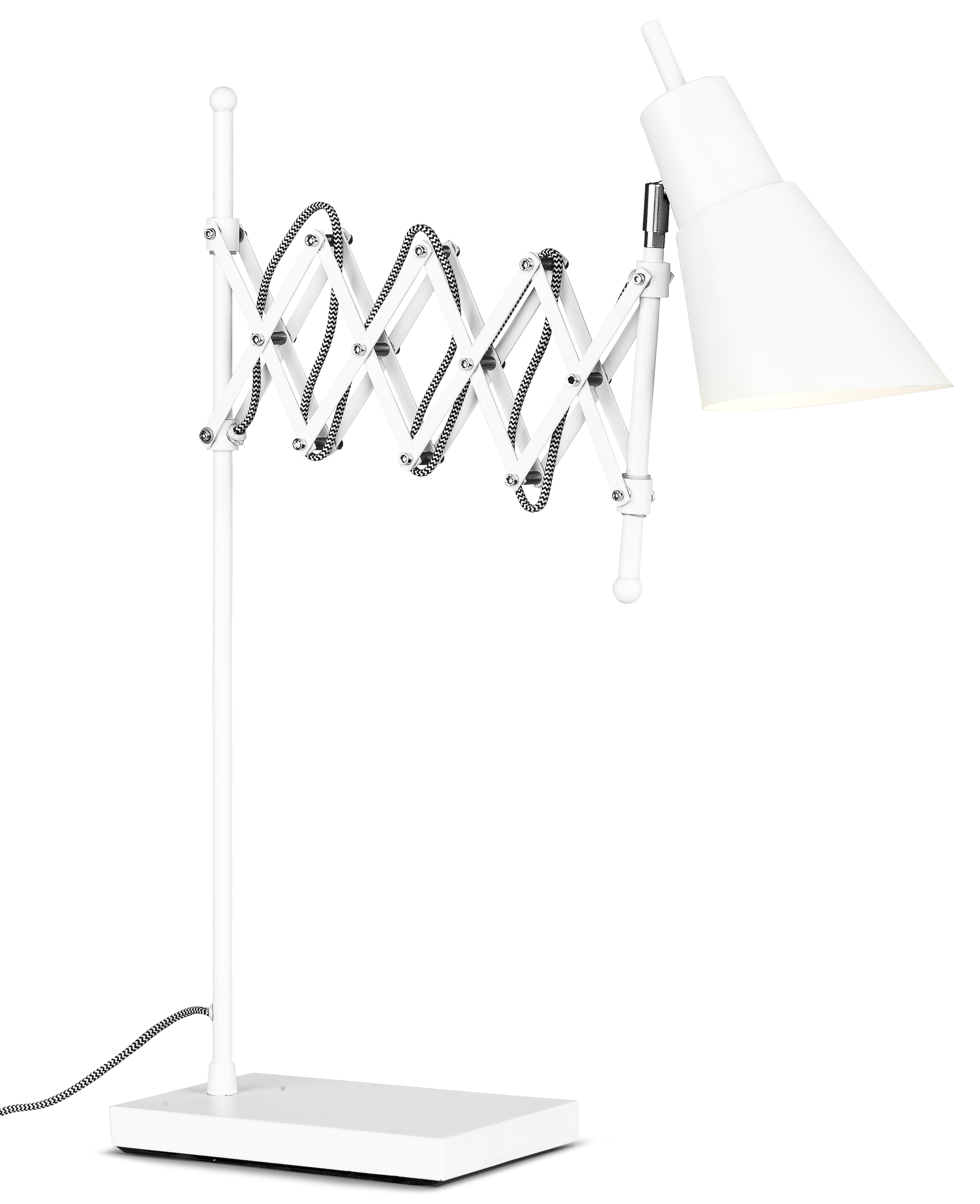 Lampe de table flexible en fer blanc Lampe de table flexible en fer blanc