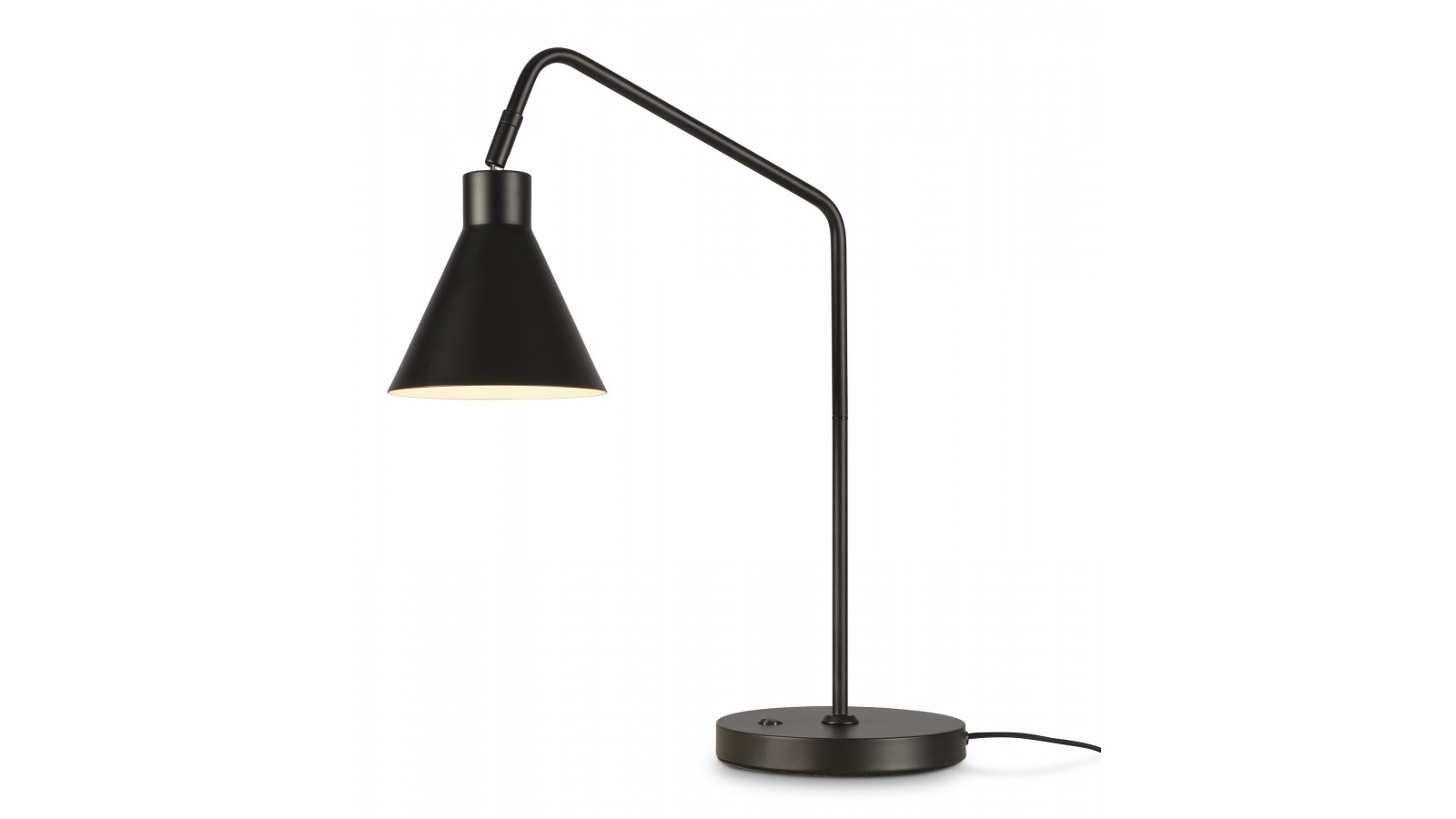 Lampe de table en mÃ©tal noir H55cm