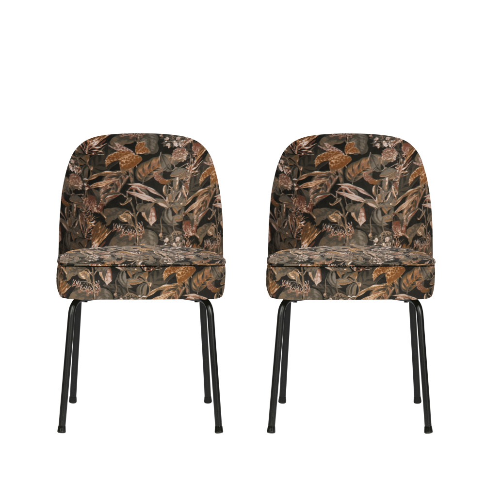 2 chaises design en velours noir et or 2 chaises design en velours noir et or