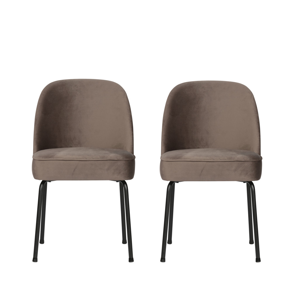 2 chaises design en velours taupe 2 chaises design en velours taupe