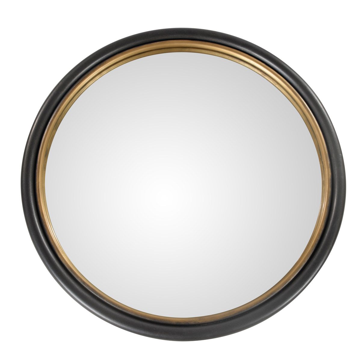 Miroir époxy gris anthracite et doré D 95