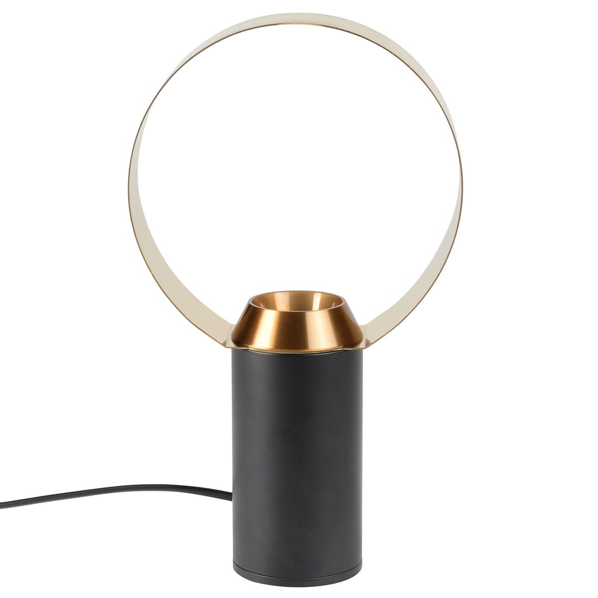 Lampe noire en acier et aluminium h26cm