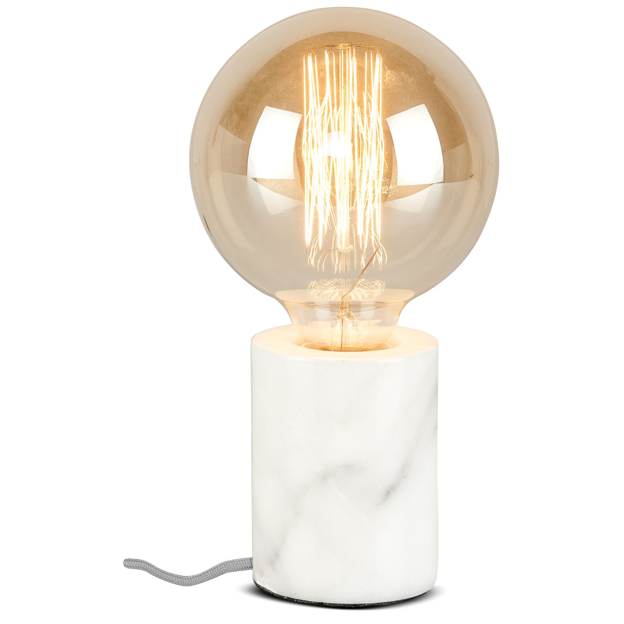 Lampe de table en marbre blanc H10cm Lampe de table en marbre blanc H10cm