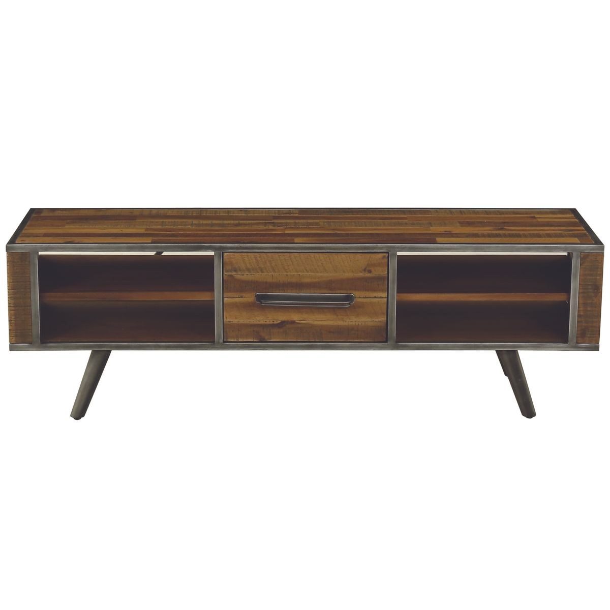 Meuble TV mÃ©tal et bois d'acacia de 150 cm
