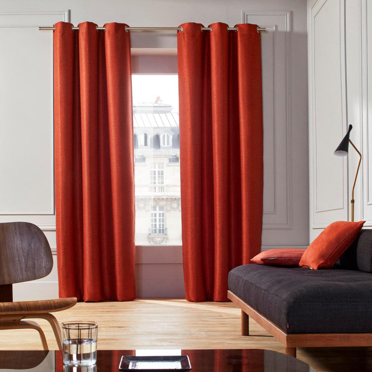 Rideau à oeillets 350x277 cm Orange brique Rideau à oeillets 350x277 cm Orange brique