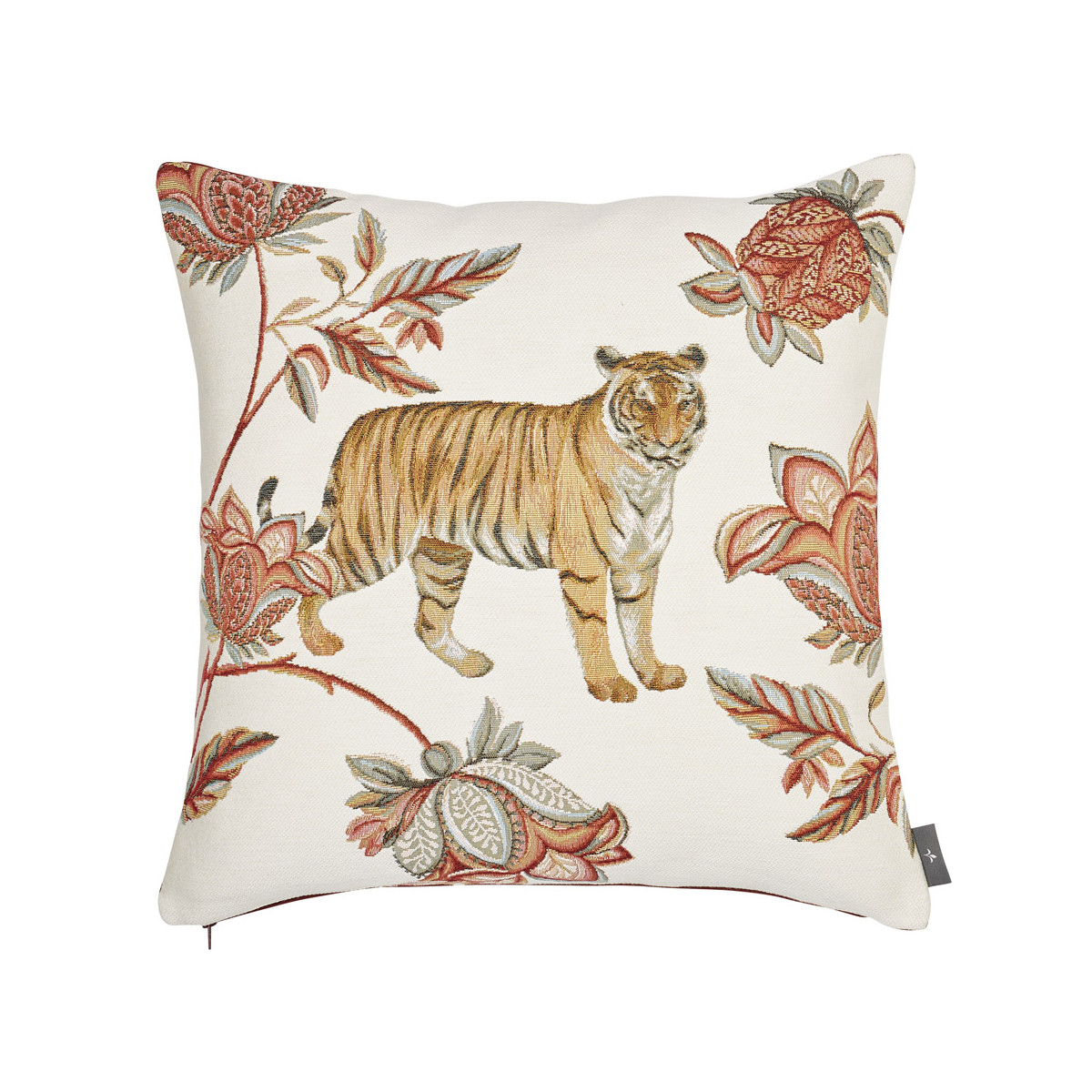 Coussin tapisserie indiennes Blanc 50 x 50 Coussin tapisserie indiennes Blanc 50 x 50