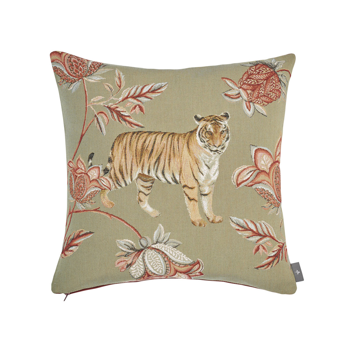 Coussin tapisserie indiennes Gris 50 x 50 Coussin tapisserie indiennes Gris 50 x 50
