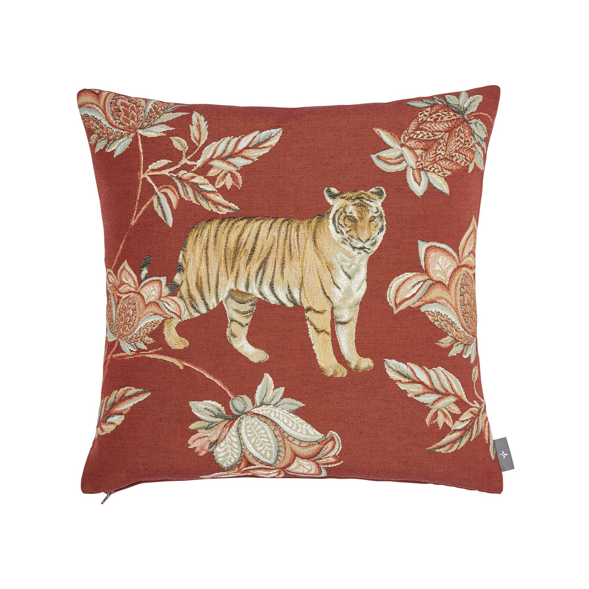 Coussin tapisserie indiennes Rouge 50 x 50 Coussin tapisserie indiennes Rouge 50 x 50