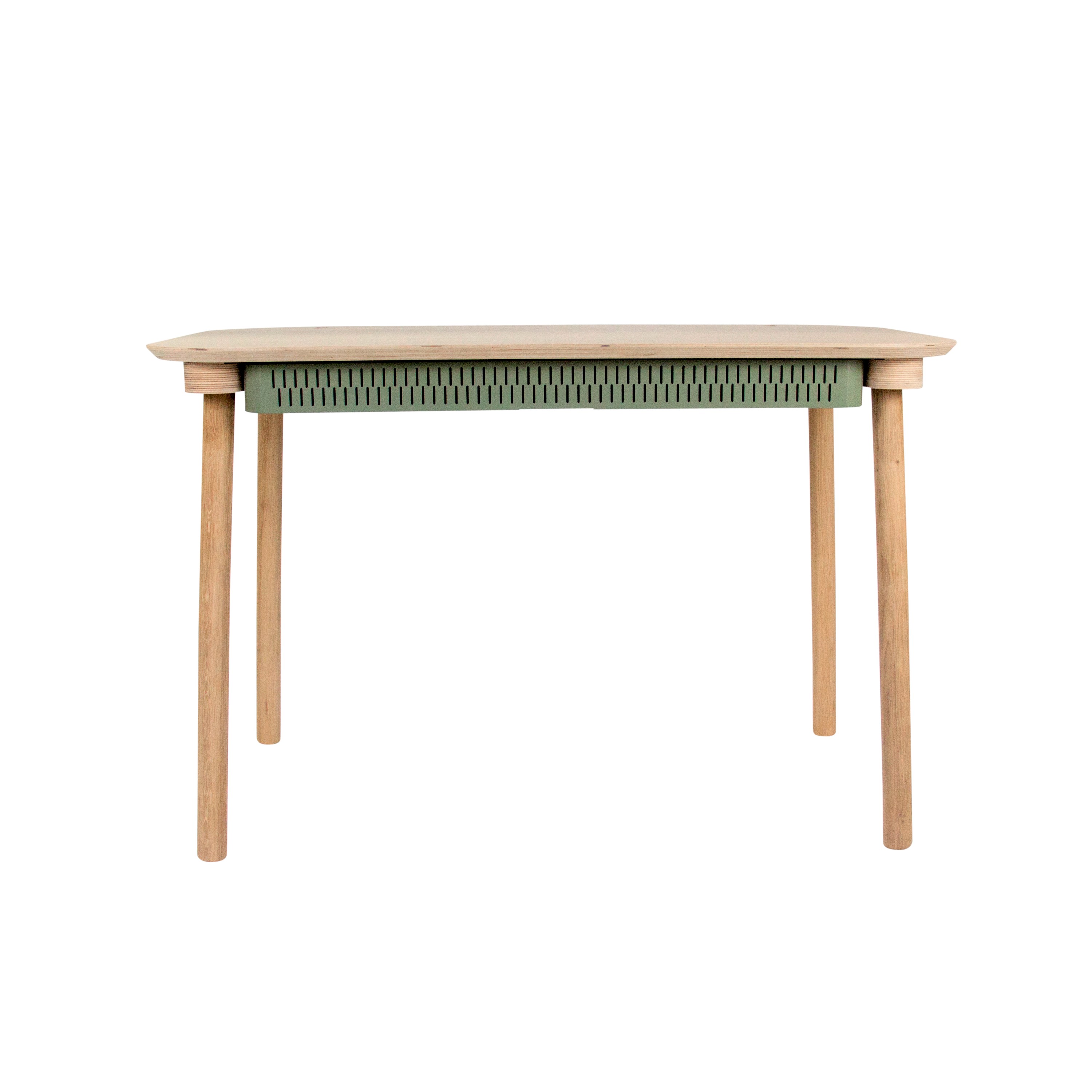 Bureau en chêne avec tiroir vert Bureau en chêne avec tiroir vert