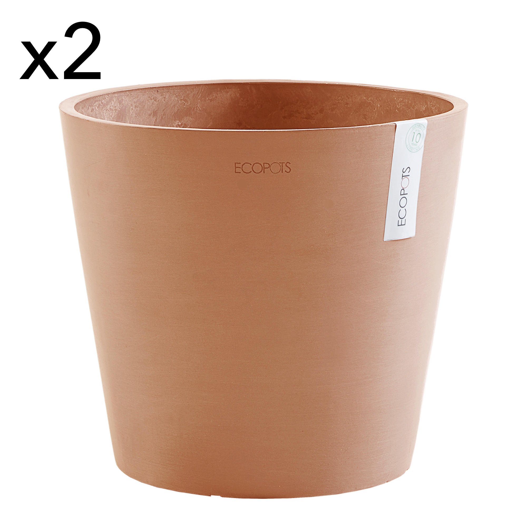 Lot de 2 pots de fleurs terracotta D30 Lot de 2 pots de fleurs terracotta D30