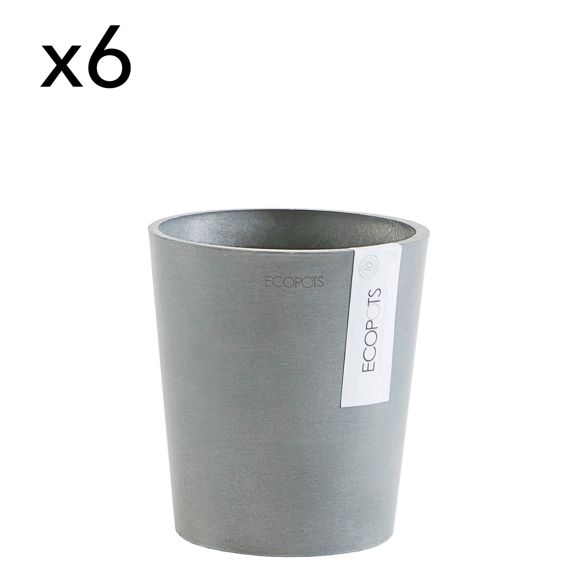 Pots de fleurs bleu grey D14 - lot de 6