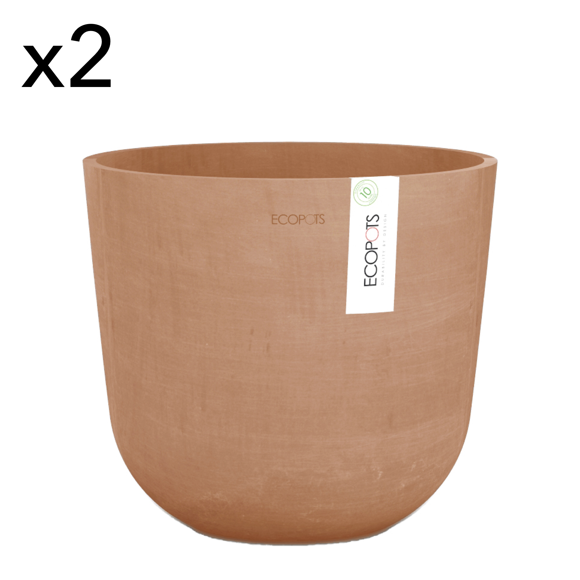 Lot de 2 pots de fleurs terracotta D25 Lot de 2 pots de fleurs terracotta D25