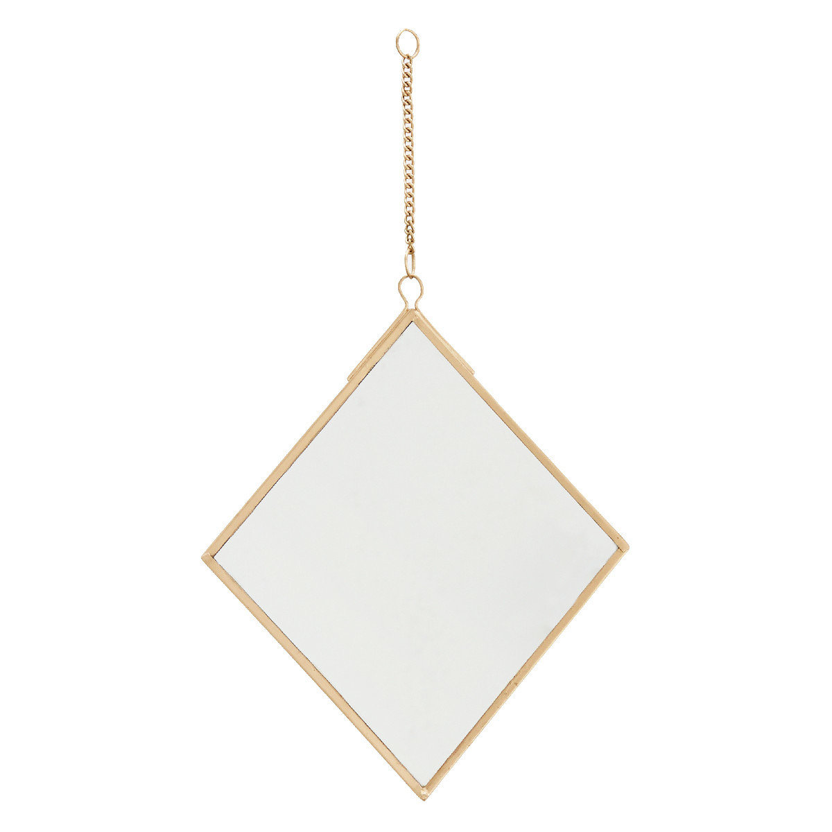 Miroir décoratif forme losange métal doré 15x17 Miroir décoratif forme losange métal doré 15x17