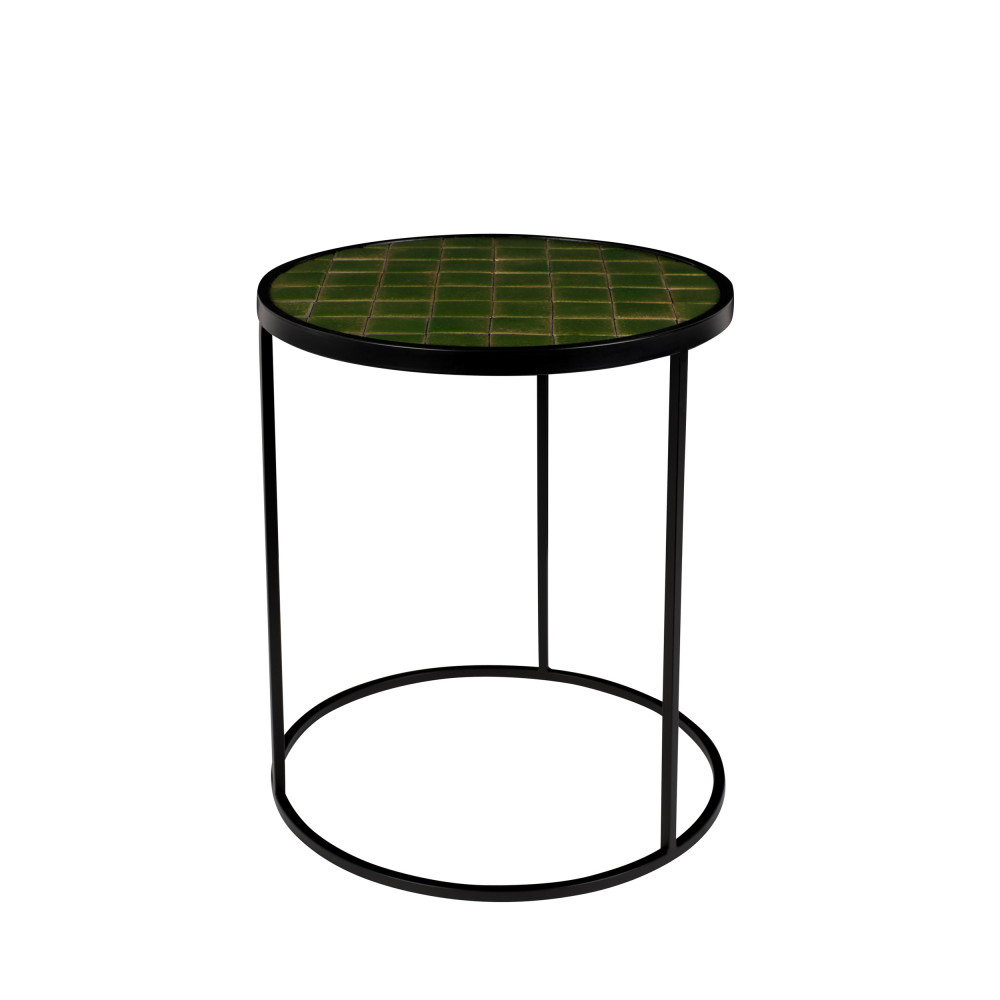 Table d'appoint ronde D40cm vert