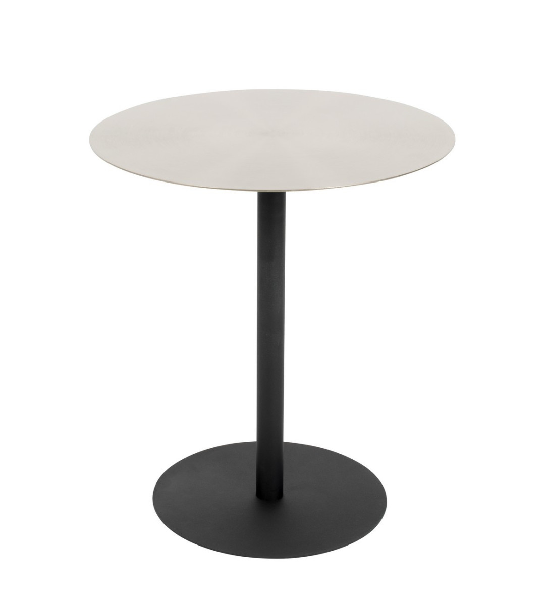 Table basse ronde en métal brossé D40cm argent Table basse ronde en métal brossé D40cm argent
