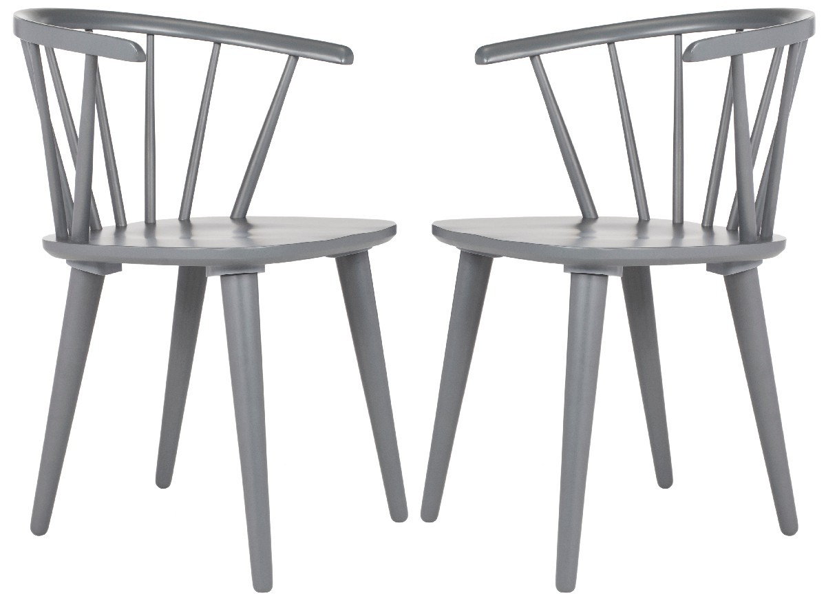 Chaise de table en hévéa gris (x2) Chaise de table en hévéa gris (x2)