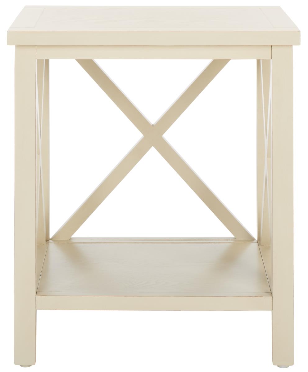 Table d'appoint en bois de peuplier beige