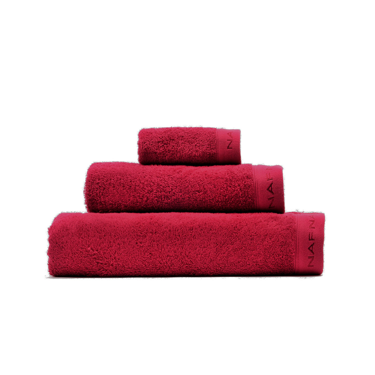 CASUAL - Set de bain trois pièces bordeaux (photo) CASUAL - Set de bain trois pièces bordeaux