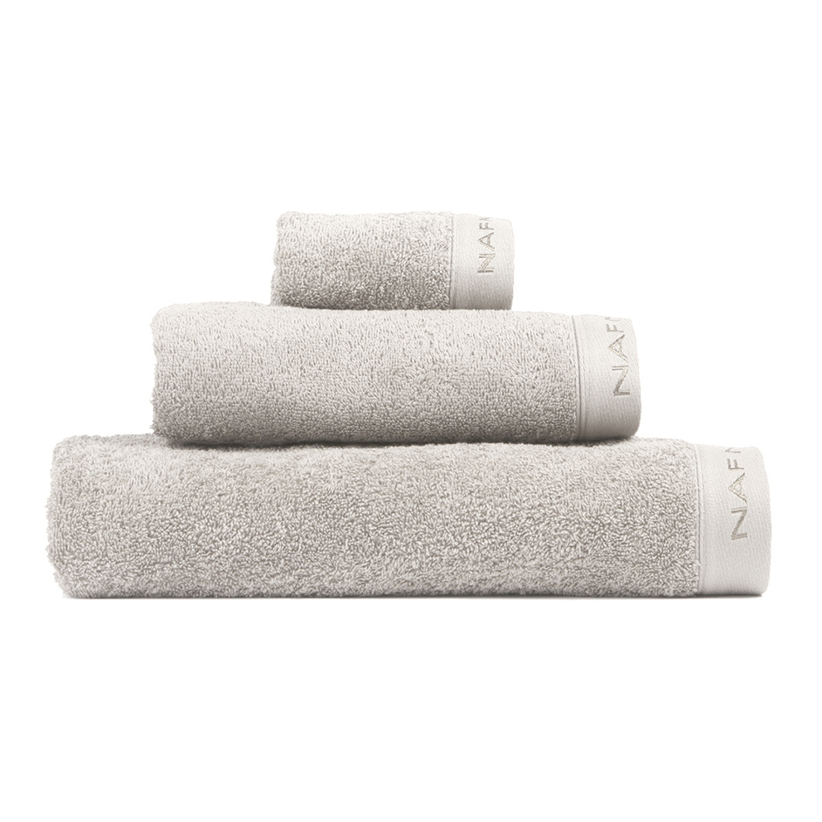 CASUAL - Set de bain trois pièces gris perle (photo) CASUAL - Set de bain trois pièces gris perle