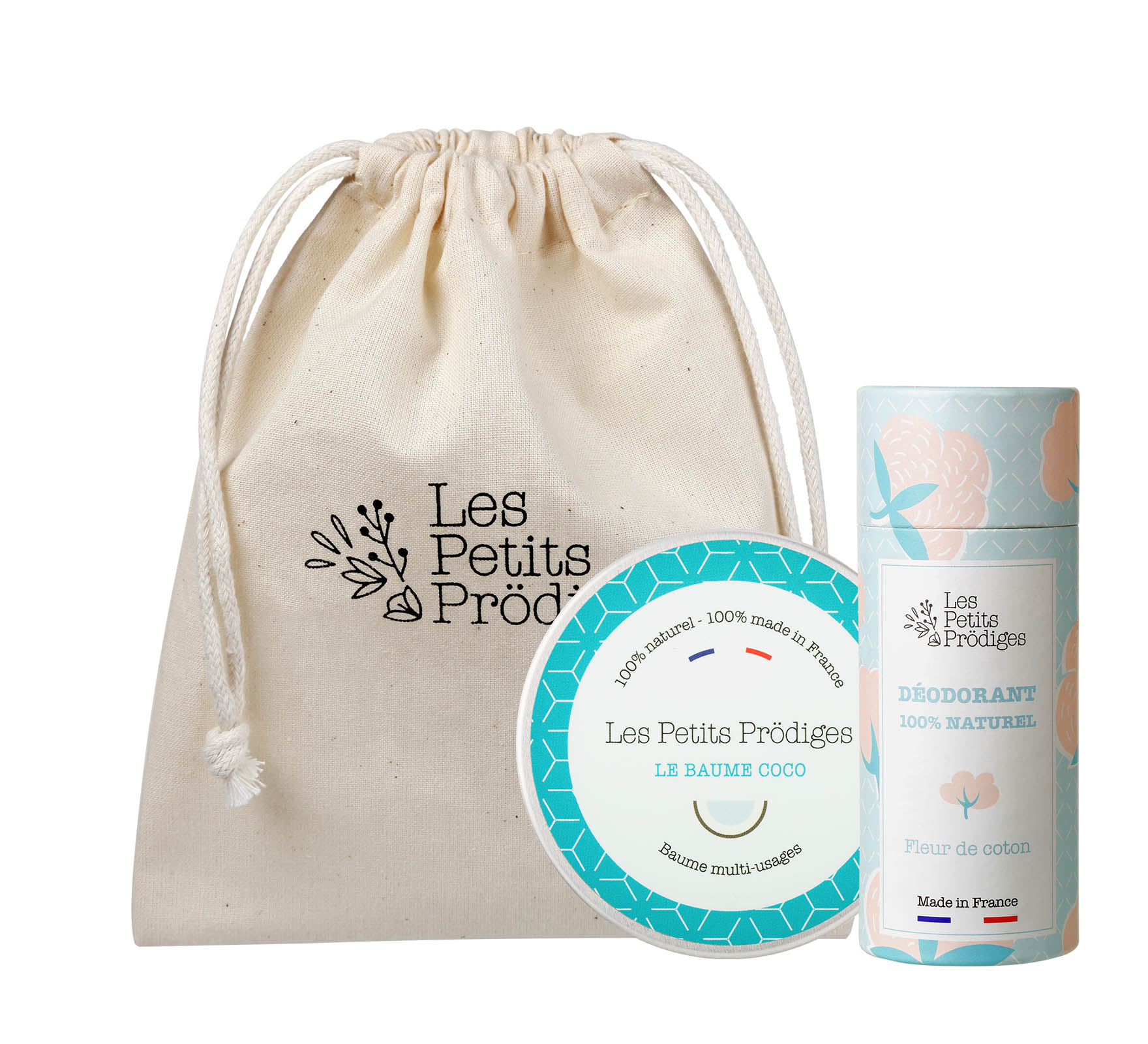 Coffret Duo Déodorant Fleur de Coton et Baume multi-usages coco 100ml (photo) Coffret Duo Déodorant Fleur de Coton et Baume multi-usages coco 100ml