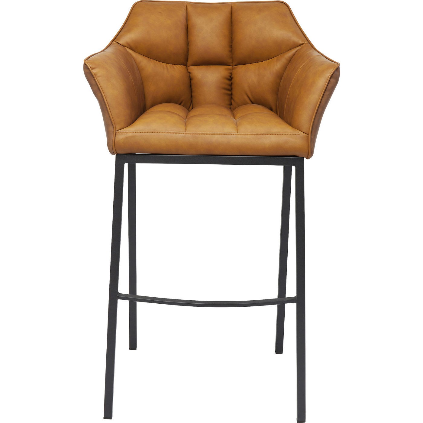 Tabouret de bar marron et acier Tabouret de bar marron et acier
