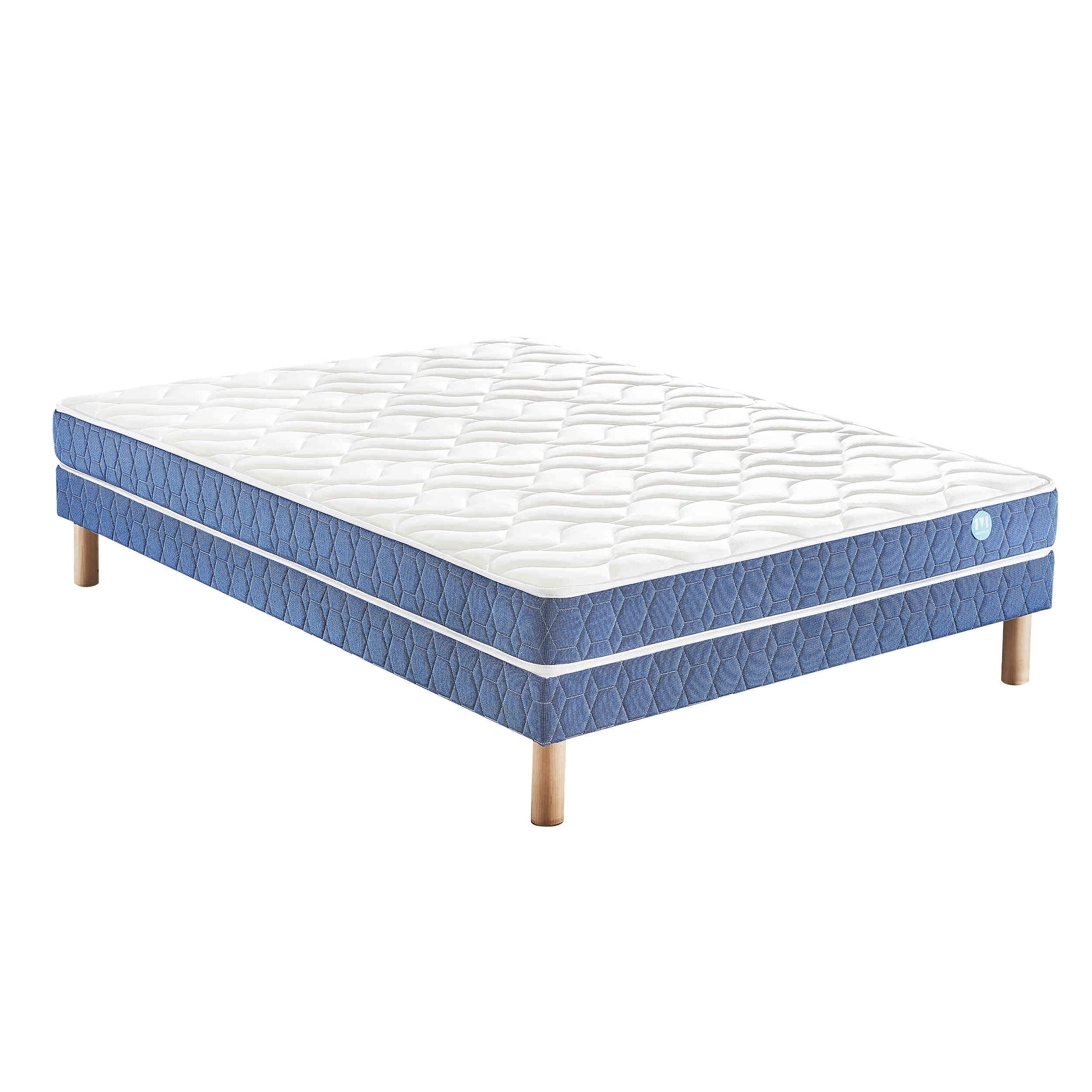Ensemble matelas mousse ferme sommier et pieds 140x200 (photo) Ensemble matelas mousse ferme sommier et pieds 140x200