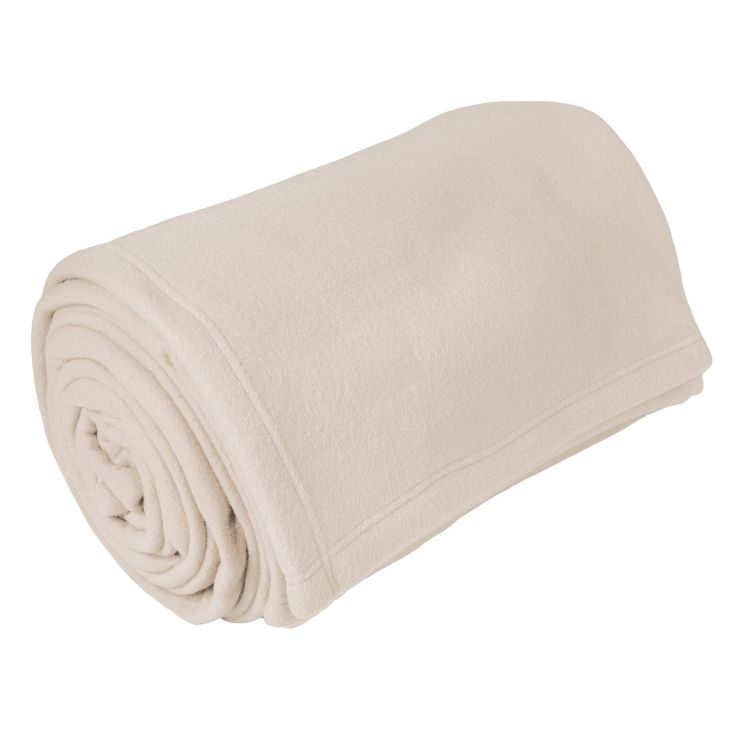 couverture polyester beige 240x220 cm
