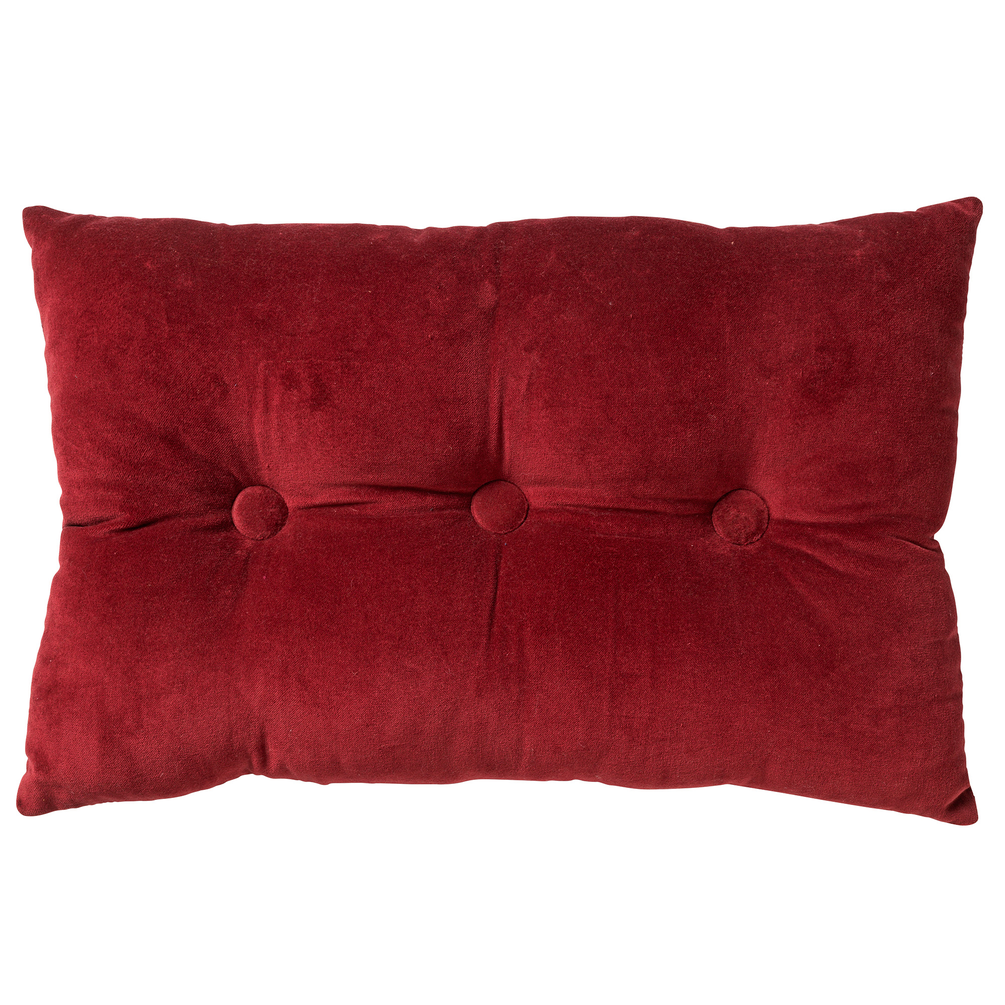 Coussin - rouge en velours 40x60 cm uni