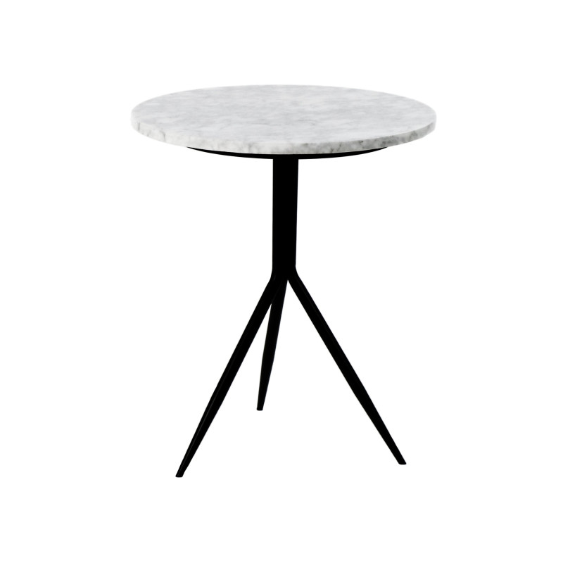 Table basse en marbre D40cm blanc Table basse en marbre D40cm blanc