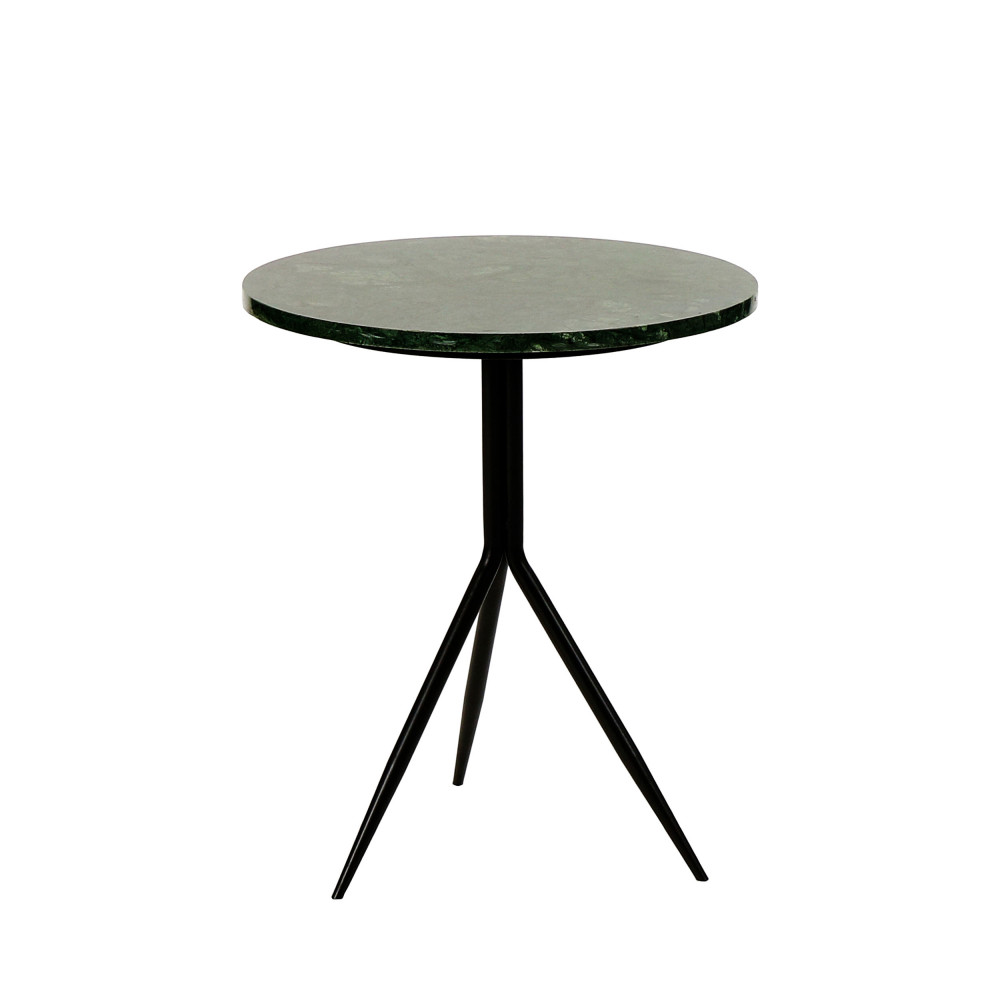 Table basse en marbre D40cm vert