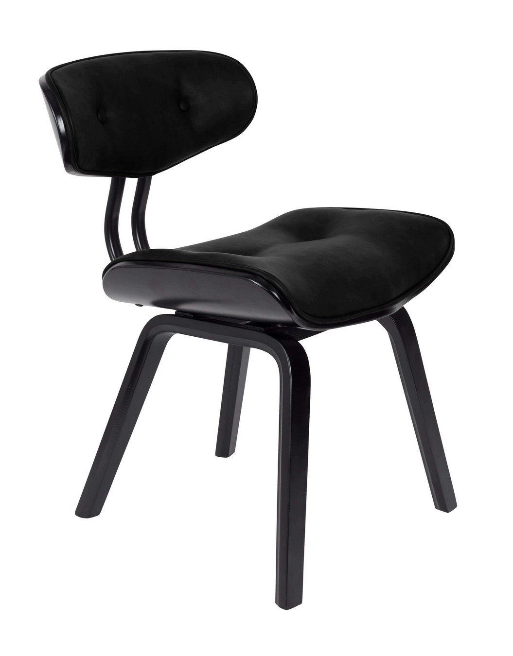 Chaise aspect cuir noir Chaise aspect cuir noir