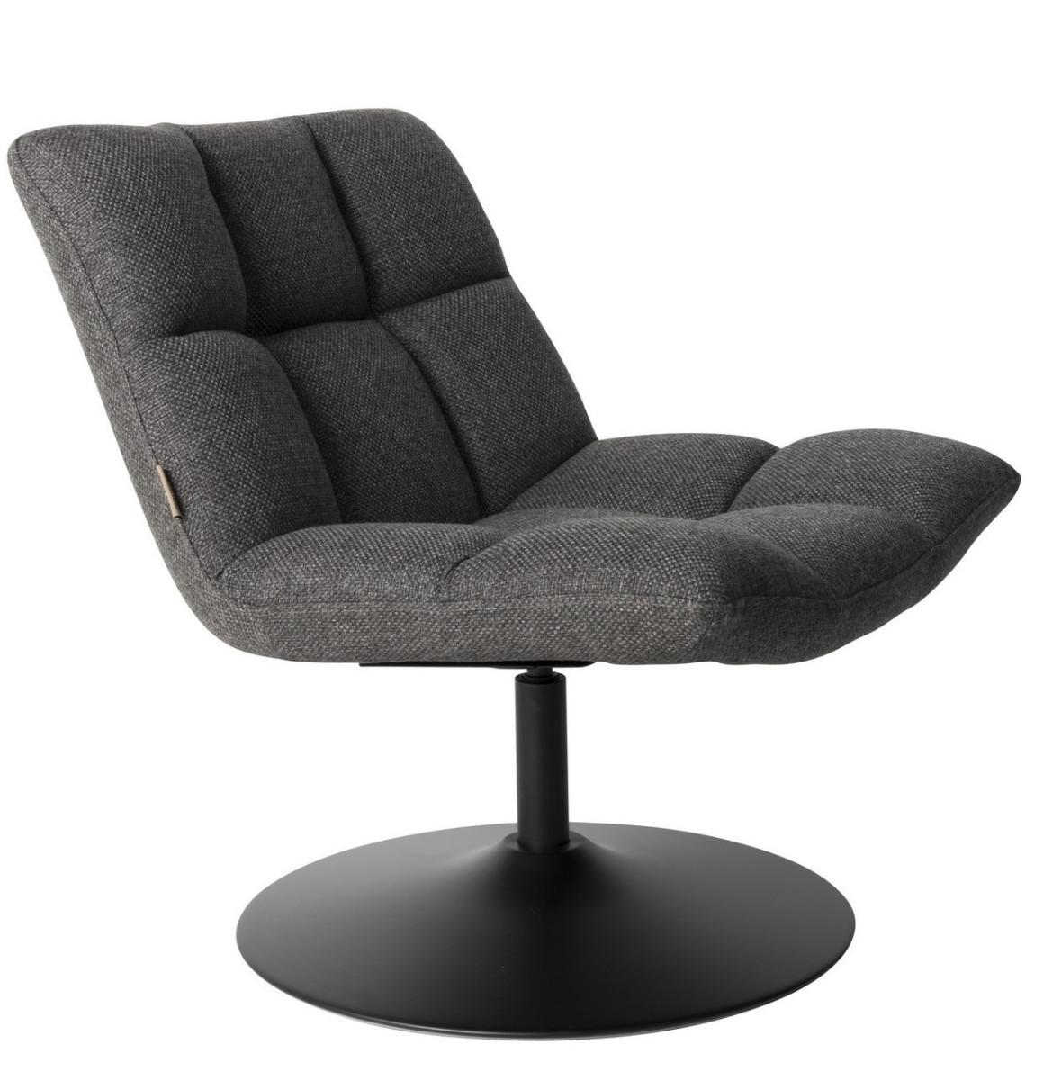 Fauteuil tissu pivotant lounge gris anthracite