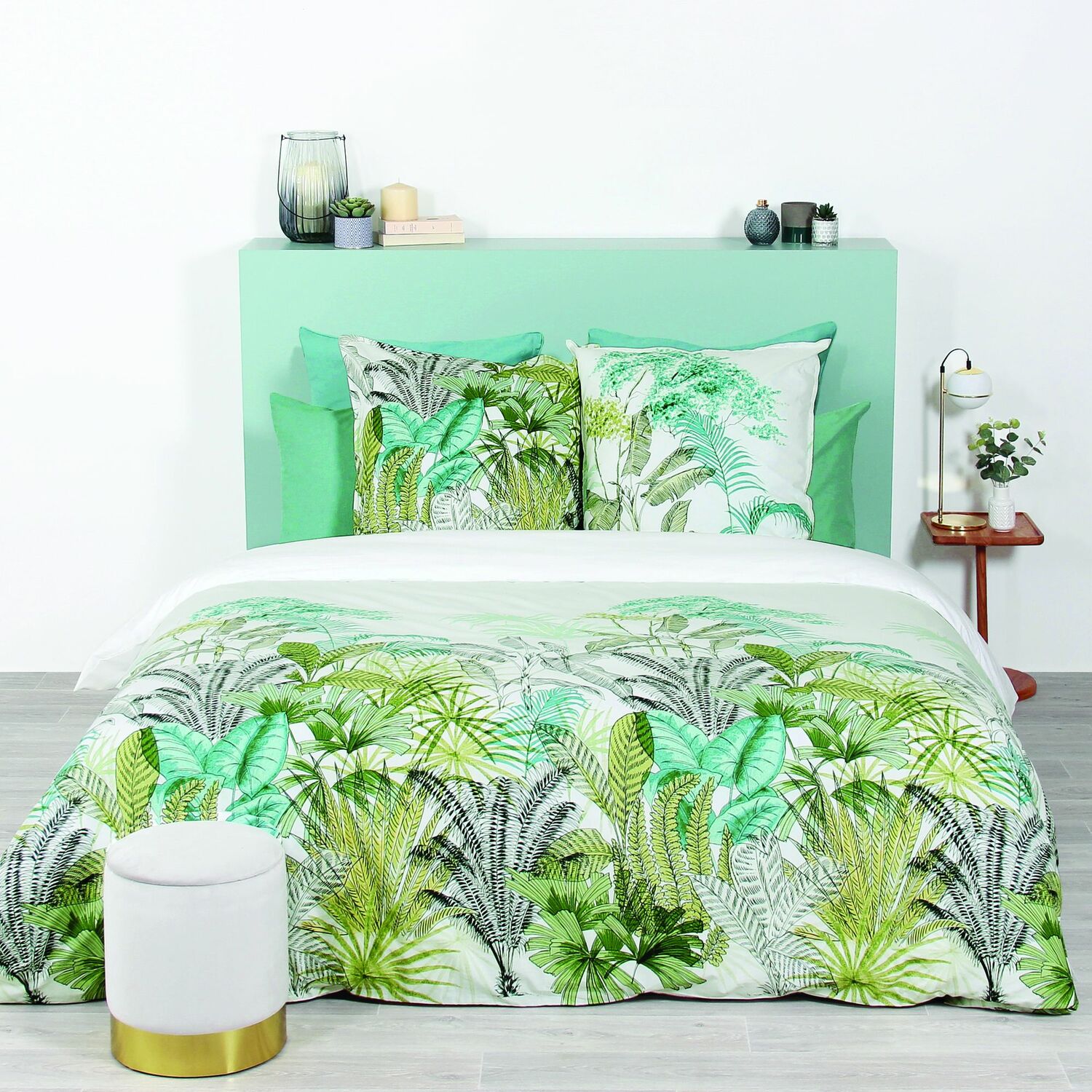 Parure de housse de couette coton blanc 220x240 cm