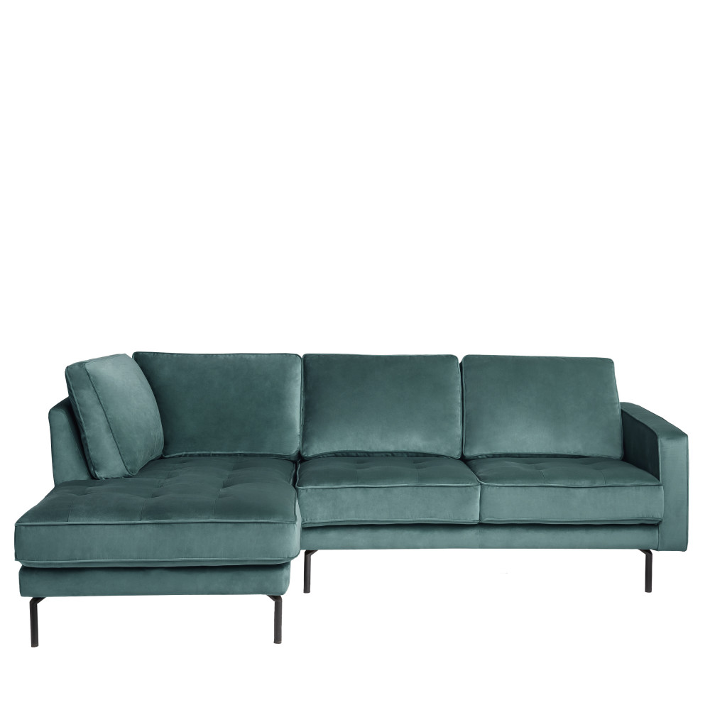 Canapé d'angle Noir Velours Design Confort