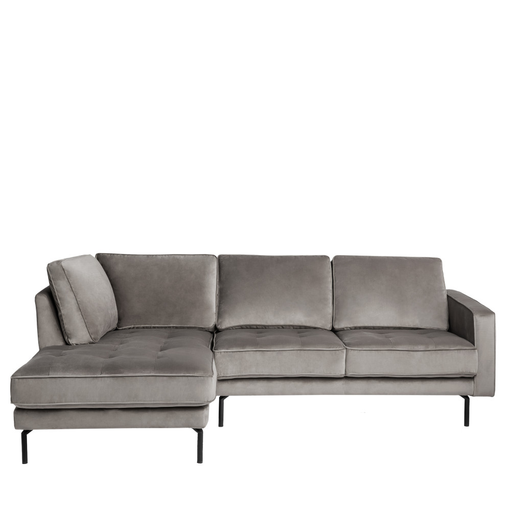 Canapé d'angle Noir Velours Design Confort