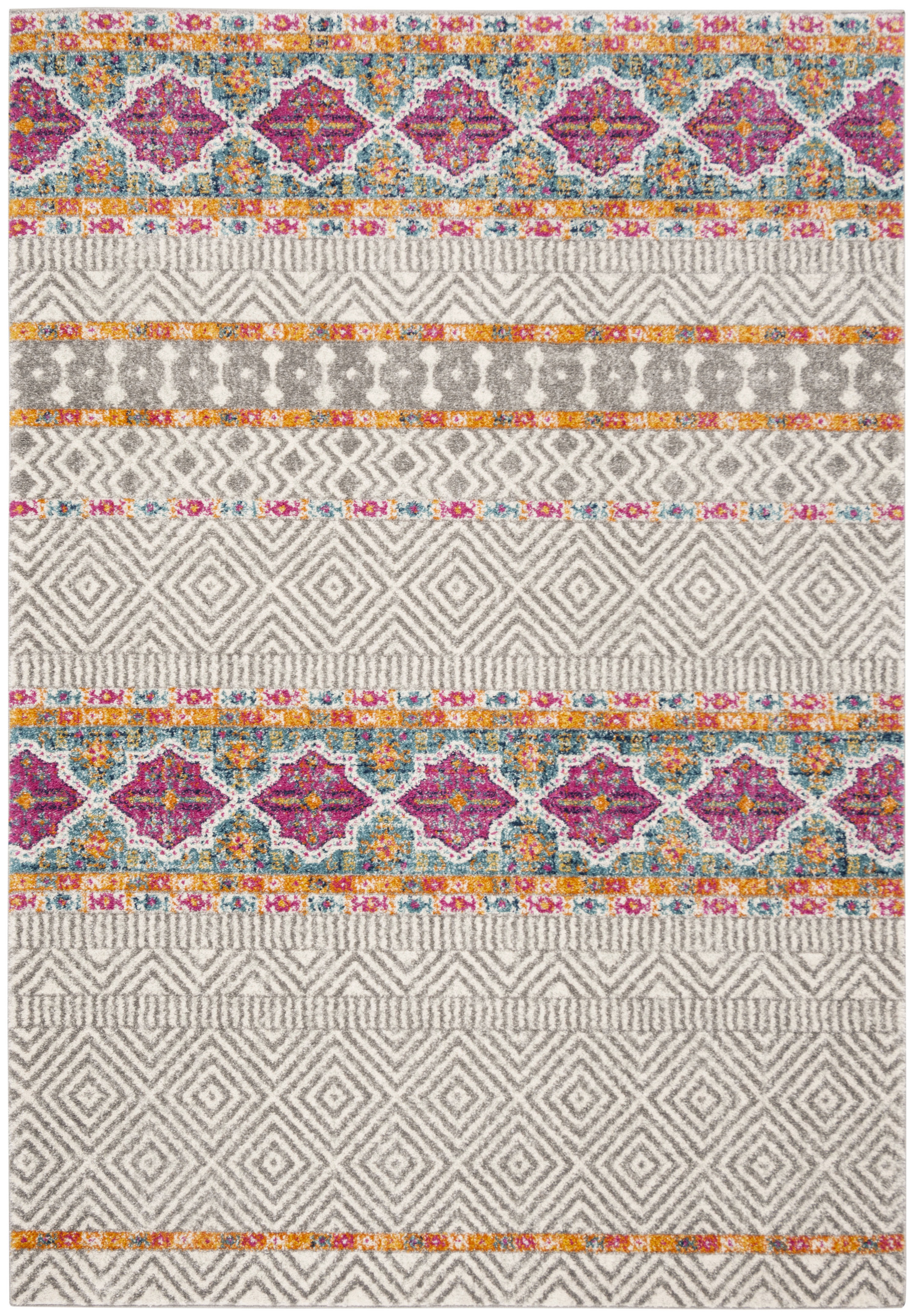 Tapis de salon contemporain gris et ivoire 154x228 Tapis de salon contemporain gris et ivoire 154x228