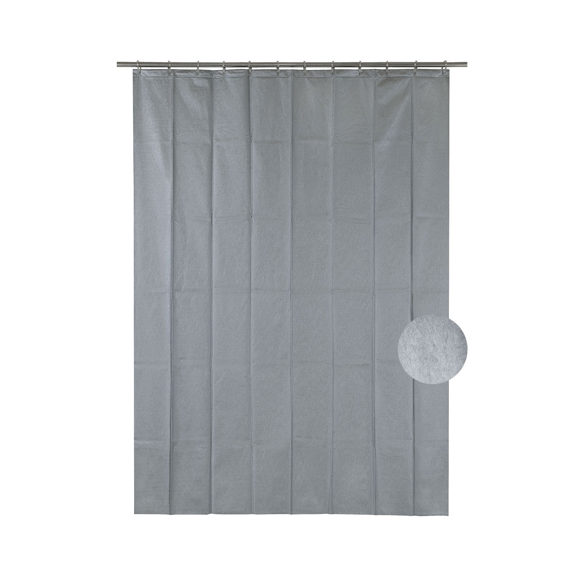 Rideau de douche effet métal gris Rideau de douche effet métal gris