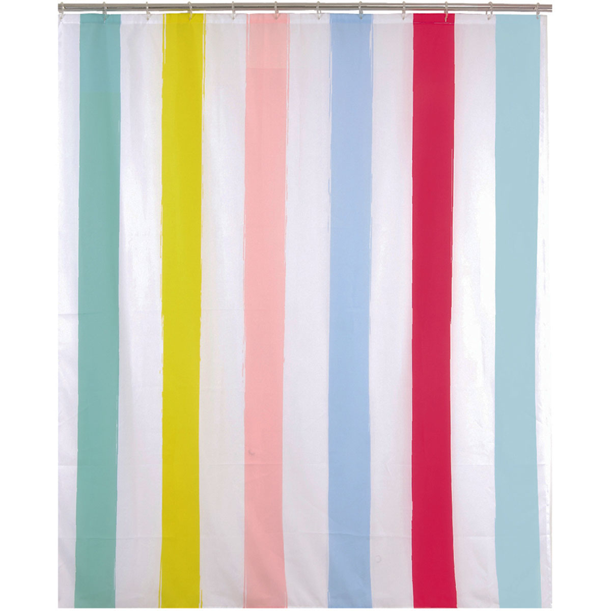 Rideau de douche bayadère polyester multicolore 200x180 (photo) Rideau de douche bayadère polyester multicolore 200x180