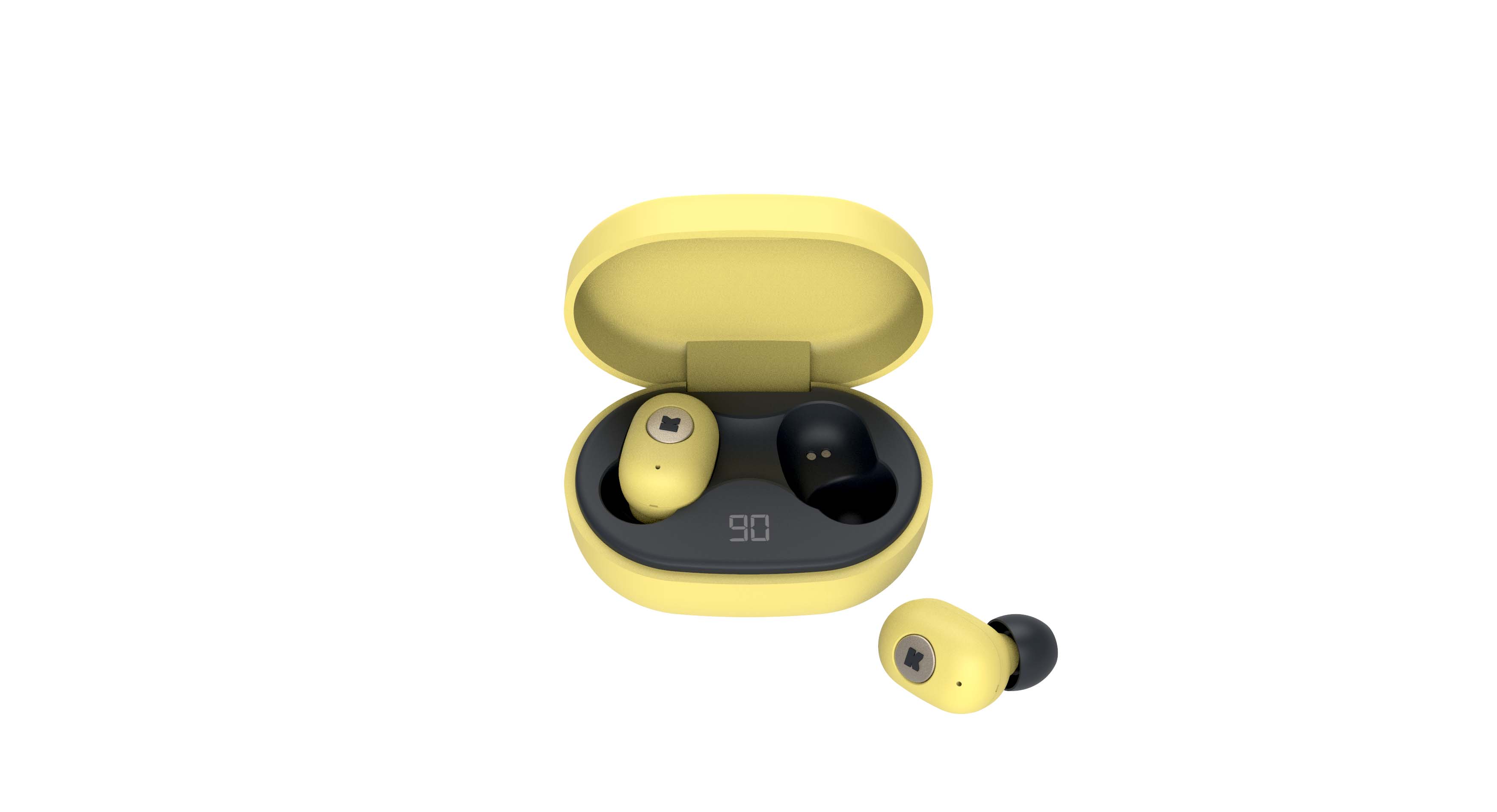 Écouteurs bluetooth TWS jaune (photo) Écouteurs bluetooth TWS jaune