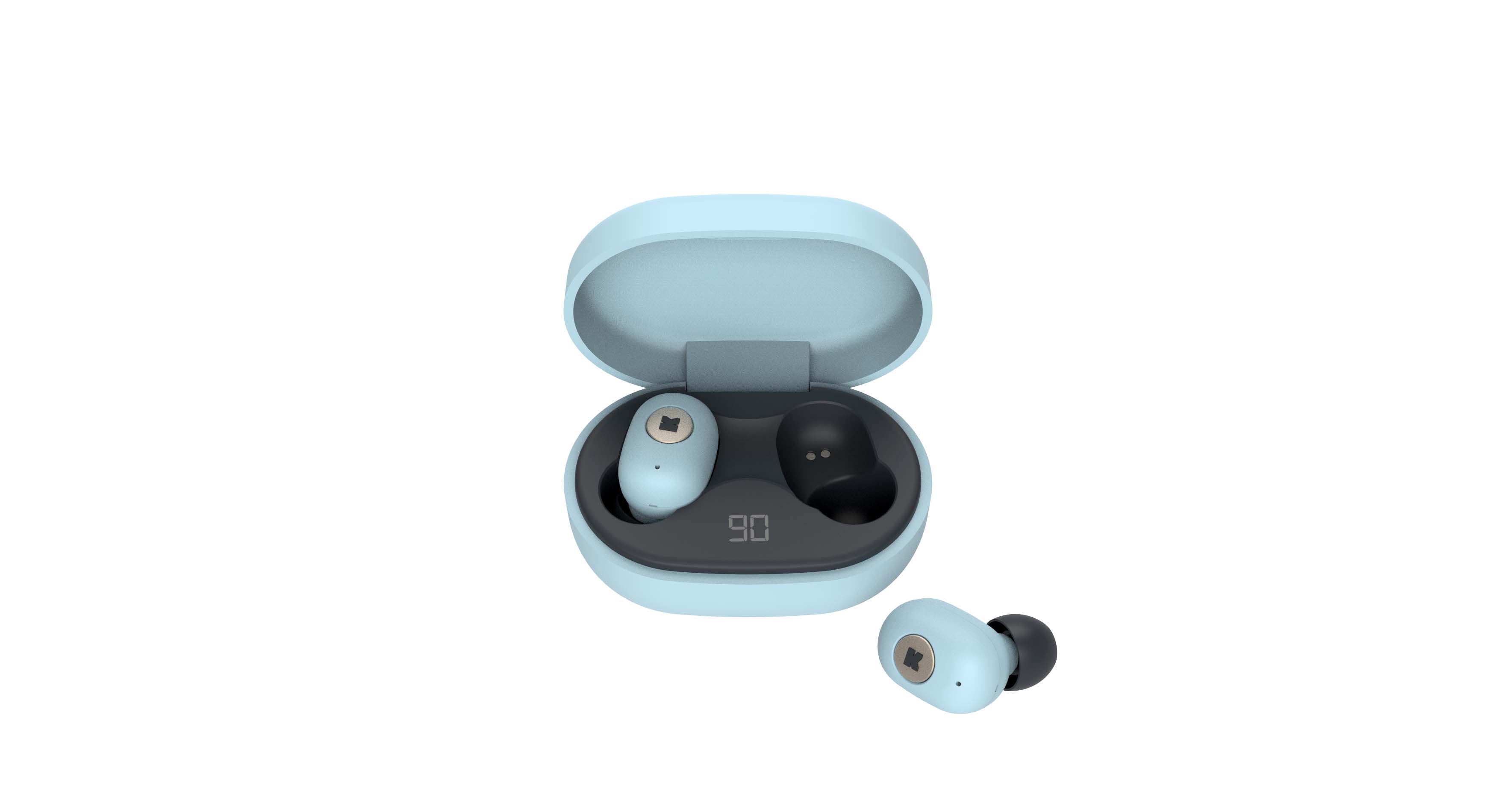 Écouteurs bluetooth TWS bleu (photo) Écouteurs bluetooth TWS bleu