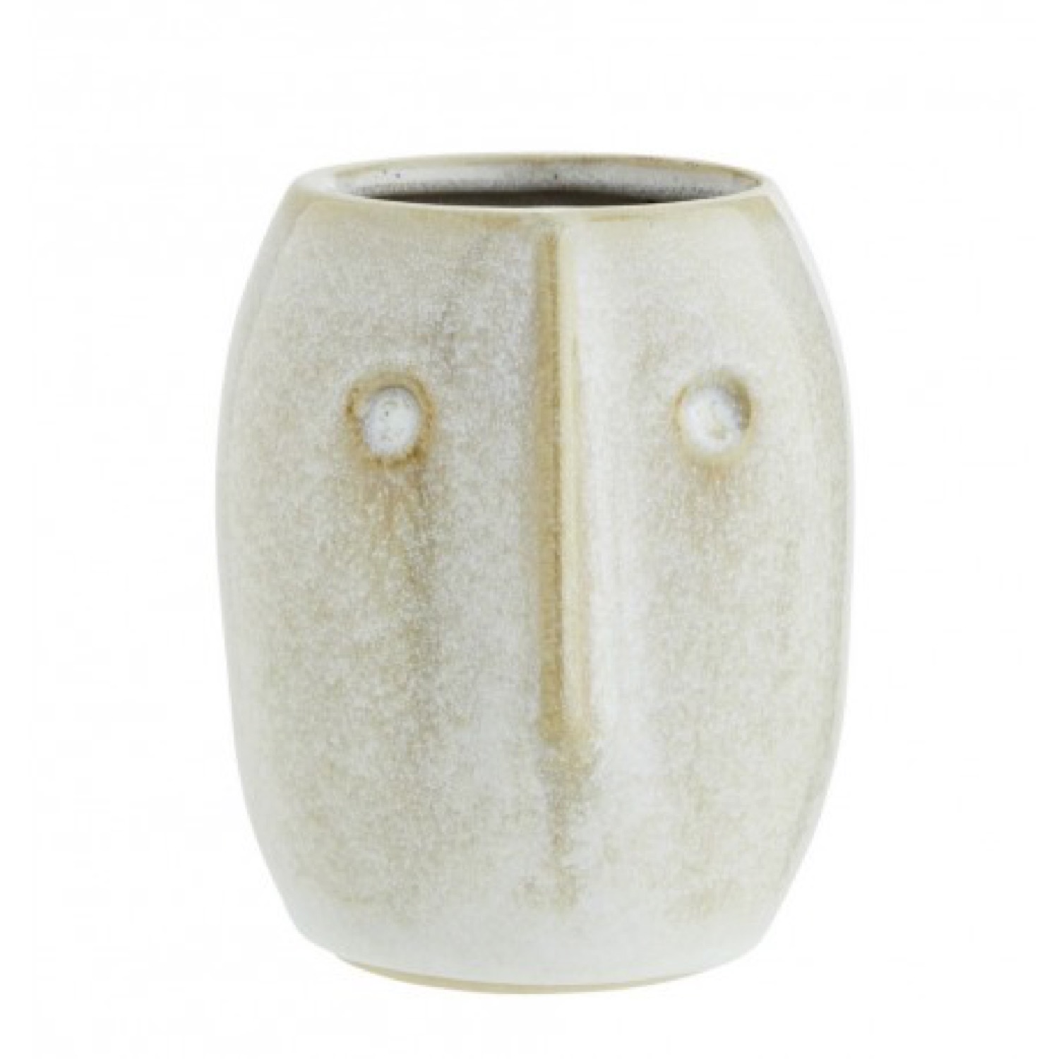Petit vase sculpté en céramique blanc cassé H10cm (photo) Petit vase sculpté en céramique blanc cassé H10cm