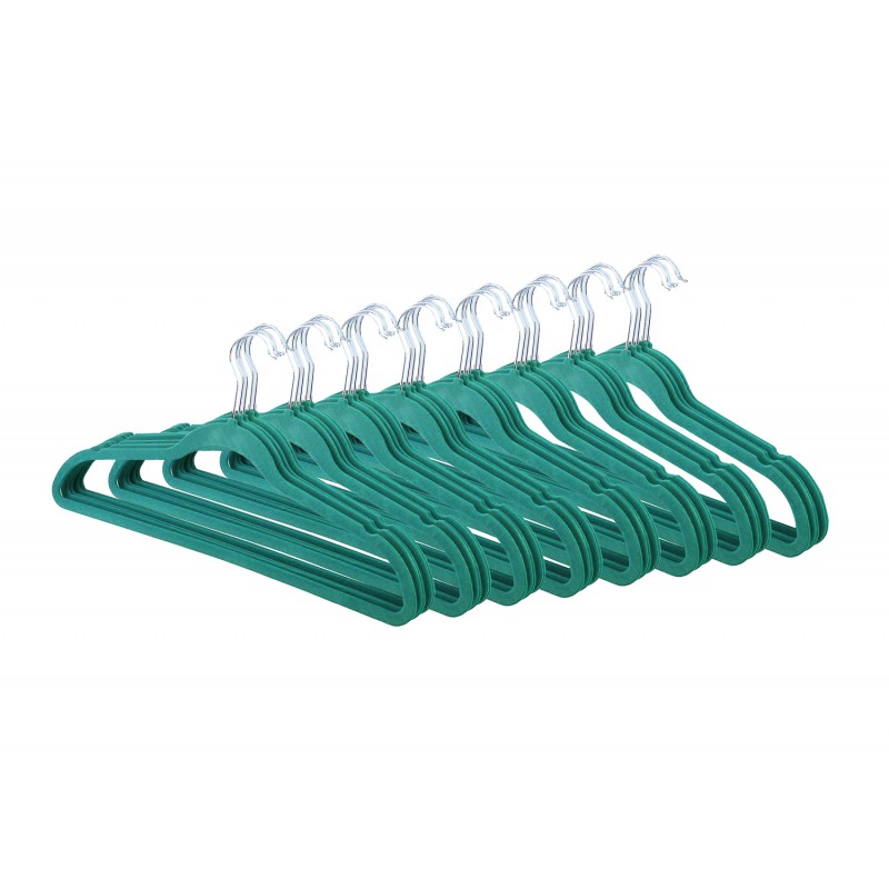 40 cintres turquoise velours anti-dérapant 40 cintres turquoise velours anti-dérapant