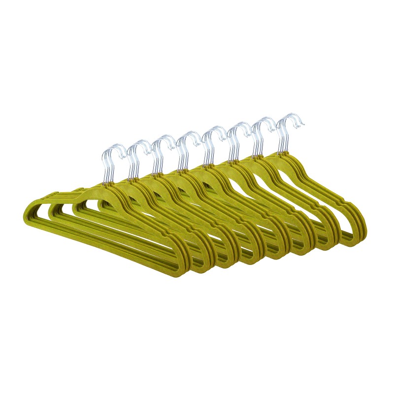 40 cintres vert velours anti-dérapant 40 cintres vert velours anti-dérapant