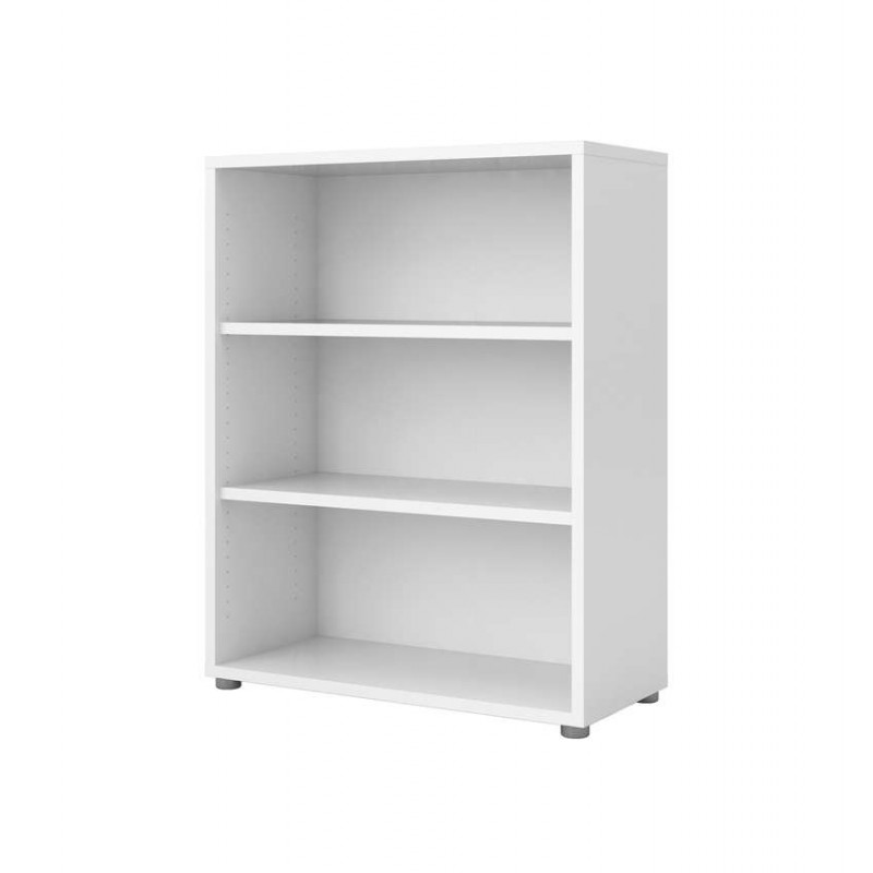 Bibliothèque 2 tablettes décor blanc hauteur 111 cm gm Bibliothèque 2 tablettes décor blanc hauteur 111 cm gm