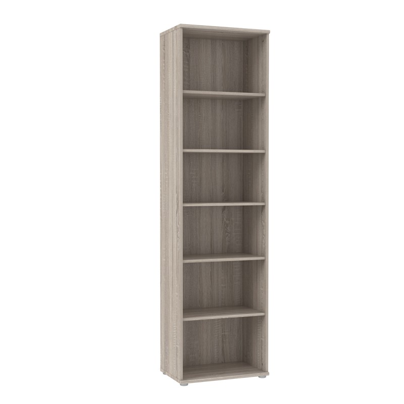 Bibliothèque 5 tablettes décor chêne grisé Bibliothèque 5 tablettes décor chêne grisé